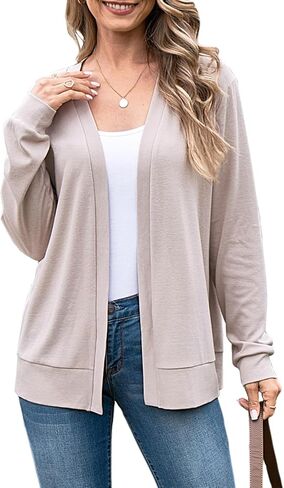 Yekaty Womens Lightweight Cardigan Sweaters Casual Long Sleeve Open Front Summer Cardigan in Saudi Arabia