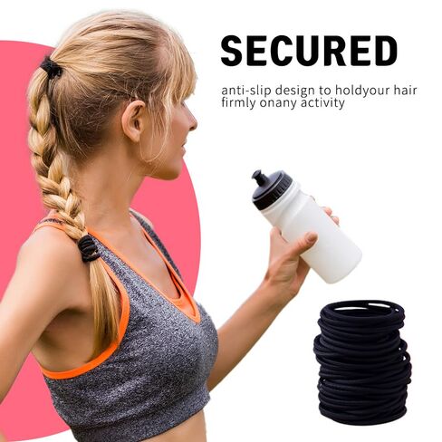 120 قطعة من الشعر المطاطي السميك للنساء والفتيات، ربطات شعر بدون خياطة بدون ضرر، حوامل ذيل حصان عالية المرونة للشعر السميك والمجعد والطويل - ألوان محايدة (4 مم) in Kuwait