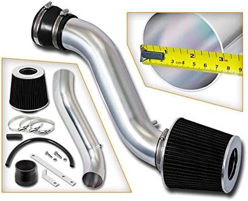 مجموعة مدخل هواء Rtunes Racing Short Ram + مجموعة فلتر متوافقة مع 93-98 Grand Cherokee 5.2L 5.9L V8 (أسود) in Saudi Arabia