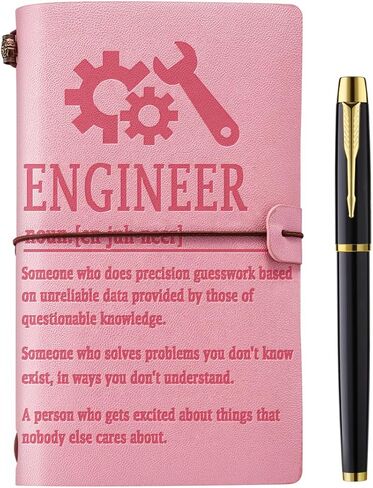 Engineer Gifts, Mechanical Engineering Gifts, Leather Journal Notebook Gifts for Engineers, New Licensed Passer Gifts Engineering Student Gifts, Graduation Gifts Retirement Gift for Engineer in Saudi Arabia