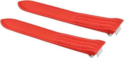 حزام ساعة جلدي من Ewatchparts مقاس 20 ملم متوافق مع كارتييه رودستر XL كرونو سريع الإصدار باللون الأحمر in Saudi Arabia