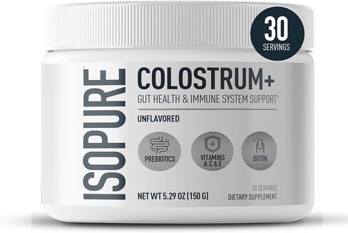 Isopure Bovine Colostrum Supplement Powder, Gently Processed, 90 Servings in Saudi Arabia