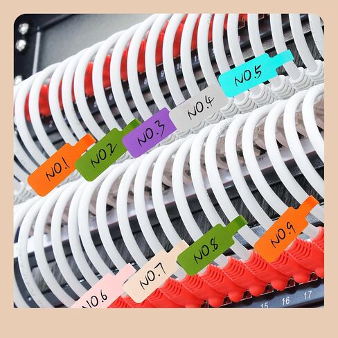 35 Pcs Multicolored Color-Coded Nylon Cable & Cord Labels (7 Colors, 5 Each) - Reusable Hook & Loop Wire Tags, Residue-Free Ink-Proof Water-Resistant Identification Labels for Home Office Data Centers in Saudi Arabia