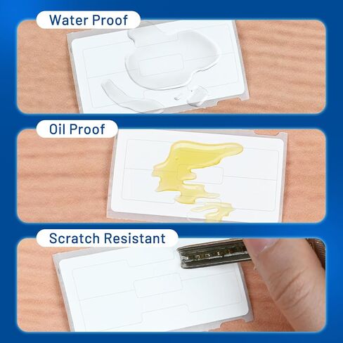 L LIKED 1500 PCS 3/8" x 3/4" Jewelry/Price Tag 2-up Thermal Labels, Permanent Adhesive, Compatible with Rollo, Zebra and Dymo 450/4XL, Fit for Dymo 30299 (1 Roll, 1500 Labels) in Saudi Arabia