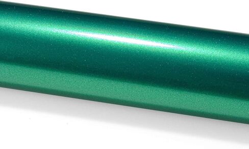 12"x60" (1FTx5FT) PET Super Gloss Metallic Isle of Man Green High Glossy Vinyl Wrap Auto Car Sticker Decal Film Sheet Bubble Free Air Release Technology with Tool Kit in Saudi Arabia