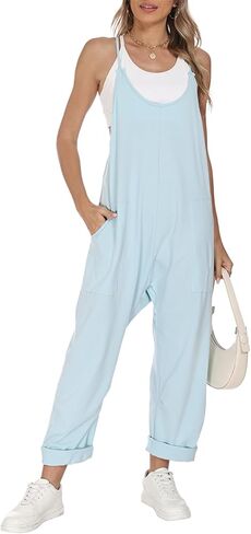 Jumpsuits for Women One Piece Casual Overalls Summer Sleeveless Outfits Rompers Beach Vacation Clothes in Saudi Arabia