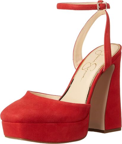Jessica Simpson Women's Deirae Platform Ankle Strap Pump, Black, 6.5 in Saudi Arabia