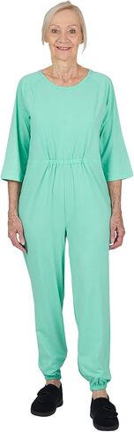 Ovidis Dementia Clothing - Alzheimers Anti-Strip Jumpsuit - Onesie for Elderly Women - Carrie Wisteria M in Saudi Arabia