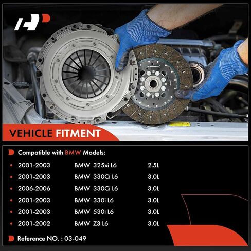 A-Premium Transmission Clutch Kit Compatible with BMW 325xi 2001-2003 2.5L, 330Ci 2001-2003 2006 3.0L, 330i 2001-2003 3.0L, 530i 2001-2003 3.0L, Z3 2001-2002 3.0L in Saudi Arabia