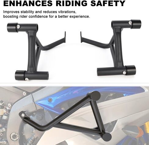 قفص تحطم Xitomer متوافق مع YZF R6 2006-2016 YZFR6 YZF-R6 R6 محرك الحرس دراجة نارية تحطم بار سباق السكك الحديدية حيلة قفص الطريق السريع in Saudi Arabia