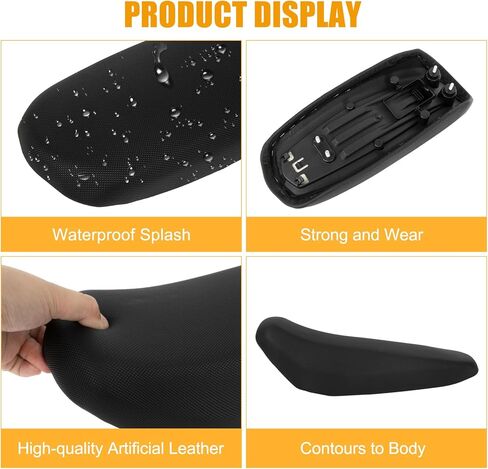 وسادة مقعد الدراجة الكهربائية PSLER - مقعد الدراجة الترابية المقاوم للماء، يناسب Light Bee X & S/X160/X260، مقعد طويل للدراجات النارية للدراجة الإلكترونية، أسود in Saudi Arabia