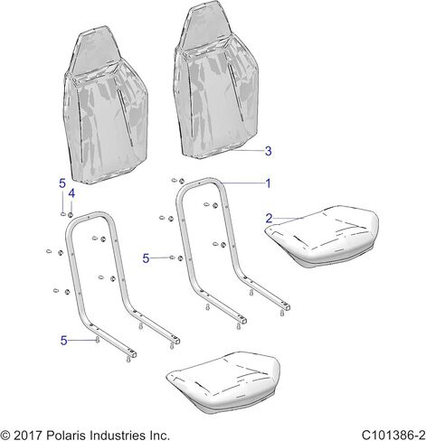 Polaris Ranger Seat Assembly, Bottom, Genuine OEM Part 2687478, Qty 1 in Saudi Arabia