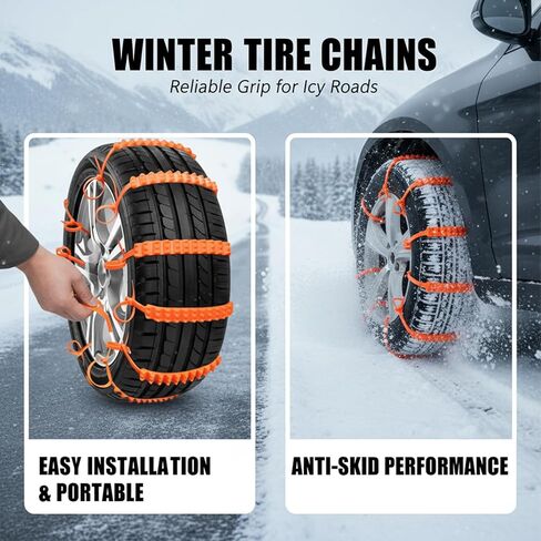 20 قطعة من سلاسل إطارات الثلج المضادة للانزلاق في حالات الطوارئ وأشرطة الإطارات الثلجية غير القابلة للانزلاق من البلاستيك بسحاب للقيادة في الشتاء والطرق الموحلة وسيارات الدفع الرباعي ومساعد الجر المؤقت in Kuwait