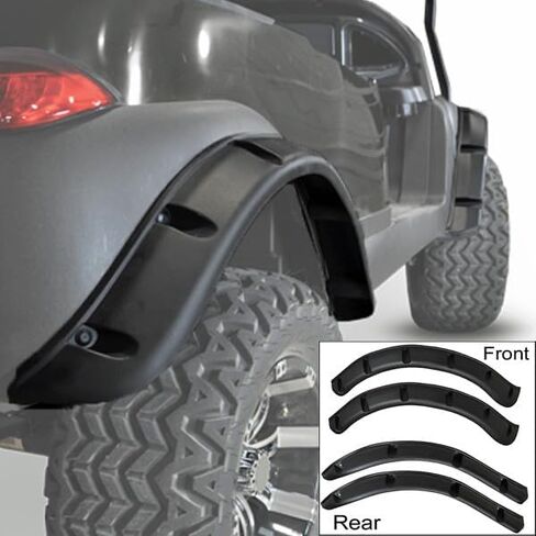 GTW Club Car Precedent Golf Cart Black Fender Flares (2004 and Up) - Set of 4 in Saudi Arabia