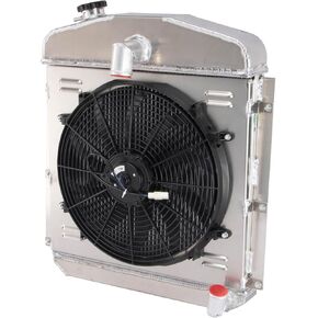 3 Row Radiator Aluminum Shroud Fan Relay Compatible With 1947 1948 1949 Plymouth Chrysler Deluxe Sedan Coupe 3.6L 41L 4.7L l6 l8 in Kuwait