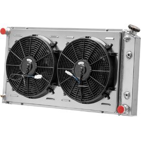 4-Core Aluminum Radiator Shroud Fan Relay Compatible With 1977-1992 Cadillac Brougham DeVille Fleetwood CC232 3.8L 4.1L 5.0L 5.7L-7.0L V6 V8 in Kuwait