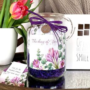 KindNotes Glass Keepsake Gift Jar with Birthday Messages - Birthday Cake Design in Saudi Arabia