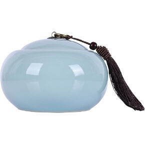 برطمان بورسلين XINGYAN Longquan Celadon، برطمان مزخرف سعة 21 أونصة، حاوية تخزين الشاي للشاي السائب، برطمان زنجبيل مزهرية سيلادون، Di Yao Original أو Ge Kiln Crackle/Crackle-Line (خط GF) in Kuwait