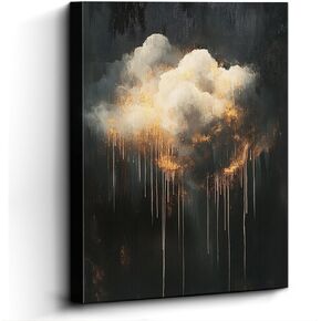WOXZQ Gothic Wall Art Moon Landscape, Dark Academia Room Decor, Moody Dark Aesthetic Wall Decor for Bedroom/Living Room/Office, (12x16) Ready to Hang in Saudi Arabia