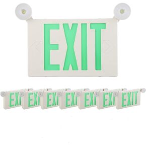 Spectsun 8 حزمة LED خروج ضوء الطوارئ التحرير والسرد مع بطارية احتياطية - الولايات المتحدة القياسية التجارية أضواء خروج الطوارئ سلكية لفشل الطاقة المنزلية، UL 924 معتمد (8 JLECB2GW) in Kuwait