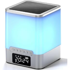 ساعة منبه وينشاين مع إضاءة ليلية RGB، مكبر صوت بلوتوث، مزامنة إيقاع الموسيقى الملونة، الاستيقاظ بالصوت والضوء، التحكم باللمس، دعم بطاقة SD/AUX، مؤقت إيقاف تلقائي in Kuwait