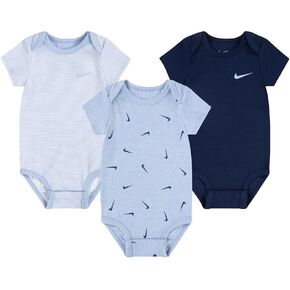 Nike Baby Short Sleeve Bodysuits 3 Pack (Multi(56M115-BG6)/B, 6 Months) in Kuwait
