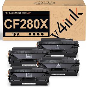 استبدال خرطوشة الحبر المتوافقة v4ink 4PK لحبر حبر HP 80X CF280X 80A CF280A عالي الإنتاجية لطابعة HP Pro 400 M401 M401a M401d M401dn M401dne M401dw M401n MFP M425dn M425dw in Kuwait