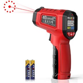 Infrared Thermometer Gun,SQECH Laser Thermometer Gun -58℉～1112℉(-50℃～600℃),Non-Contact Temperature Gun with Adjustable Emissivity&Color Backlight for Cooking, Pizza Oven,BBQ,Fridge,Engine,HVAC(Red) in Kuwait