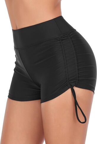 Women's High Waisted Bikini Bottoms Tummy Control Swimsuit Boy Shorts Swimwear Swim Board Shorts in Saudi Arabia