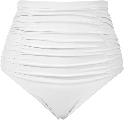 Komorebi Women's High Waisted Bikini Bottoms,Full Coverage Swim Bottom,Tummy Control Swimsuit Bathing Suit Bottoms in Saudi Arabia