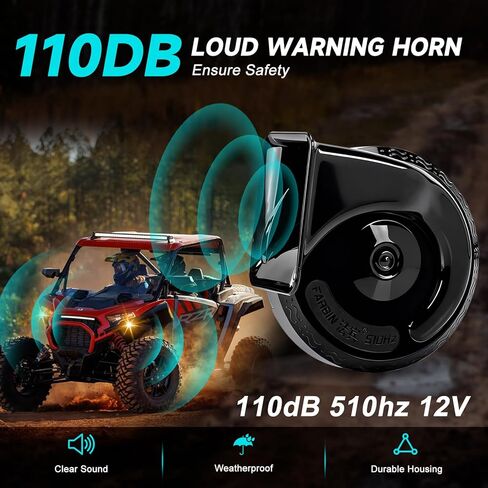 UTV Turn Signal Kit with 110dB Horn, Pre-Wired Plug & Play Universal Blinker Kit with ATV Rocker Switch Hazard Light Street Legal Kit Compatible with Polaris RZR, Can-Am, CFMOTO (Rocker Switch) in Kuwait
