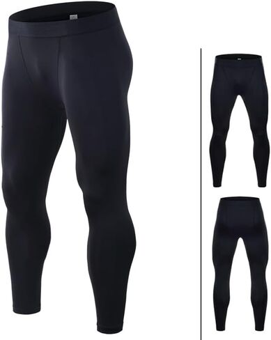 Men's Compression Sports Pants Fast Drying Fitness Sports Pants Running Tight Pants Training Tight Pants Black red Gray line in Saudi Arabia