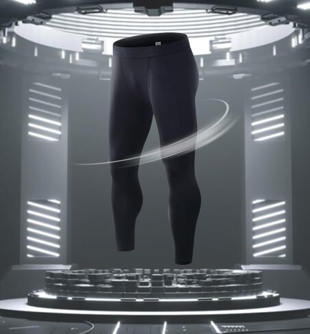 Men's Compression Sports Pants Fast Drying Fitness Sports Pants Running Tight Pants Training Tight Pants Black red Gray line in Saudi Arabia