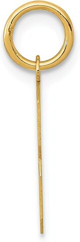 14K Yellow Gold Small Polished Number 3 Charm Pendant in Saudi Arabia