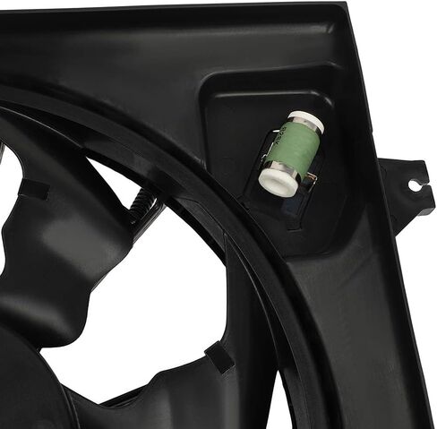 Radiator Cooling Fan Assembly Compatible with 2012-2019 for Kia for Soul 2.0L 2012-2019 for Kia for Soul 1.6L, Black Radiator Fan Direct Fit Replacement for Engine Cooling Fan in Saudi Arabia
