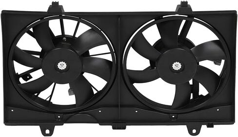 Radiator Cooling Fan Assembly Compatible with 2007-2012 for Nissan for Sentra 2.0L, Black Radiator Fan Direct Fit Replacement for Engine Cooling Fan in Saudi Arabia