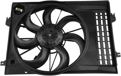 Radiator Cooling Fan Assembly Compatible with 2005-2010 for Kia for Sportage 2.7L 2005-2009 for Hyundai for Tucson 2.7L, Black Radiator Fan Direct Fit Replacement for Engine Cooling Fan in Saudi Arabia