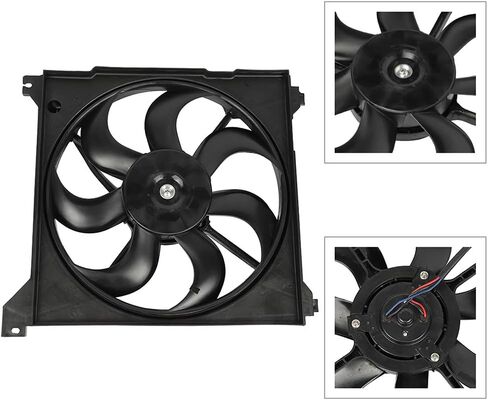 Cooling Fan Assembly Compatible with 2002-2006 for Kia for Optima 2.7L 1999-2001 for Hyundai for Sonata 2.5L, Black Radiator Fan Direct Fit Replacement for Engine Cooling Fan in Saudi Arabia