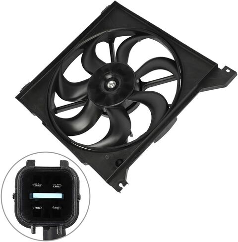 Cooling Fan Assembly Compatible with 2002-2006 for Kia for Optima 2.7L 1999-2001 for Hyundai for Sonata 2.5L, Black Radiator Fan Direct Fit Replacement for Engine Cooling Fan in Saudi Arabia