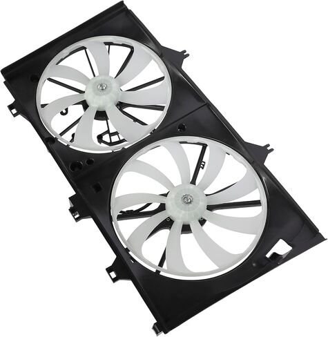 Radiator Cooling Fan Assembly Compatible with 2013-2018 for Toyota for Avalon 2.5L 2012-2017 for Toyota for Camry 2.5L, Black&White Radiator Fan Direct Fit Replacement for Engine Cooling Fan in Saudi Arabia