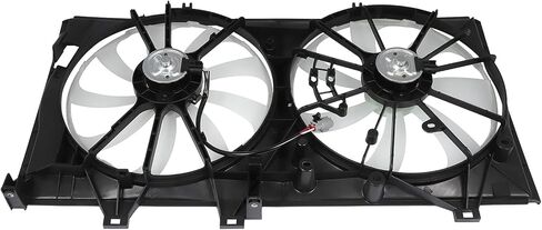 Radiator Cooling Fan Assembly Compatible with 2013-2018 for Toyota for Avalon 2.5L 2012-2017 for Toyota for Camry 2.5L, Black&White Radiator Fan Direct Fit Replacement for Engine Cooling Fan in Saudi Arabia