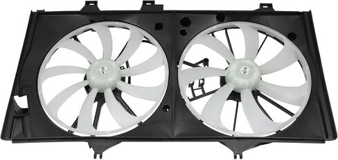 Radiator Cooling Fan Assembly Compatible with 2013-2018 for Toyota for Avalon 2.5L 2012-2017 for Toyota for Camry 2.5L, Black&White Radiator Fan Direct Fit Replacement for Engine Cooling Fan in Saudi Arabia