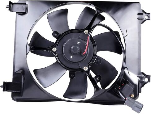 Radiator Cooling Fan Assembly Compatible with 2006-2011 for Honda for Civic 1.8L 2006-2011 for Honda for Civic 2.0L, Black Radiator Fan Direct Fit Replacement for Engine Cooling Fan in Saudi Arabia