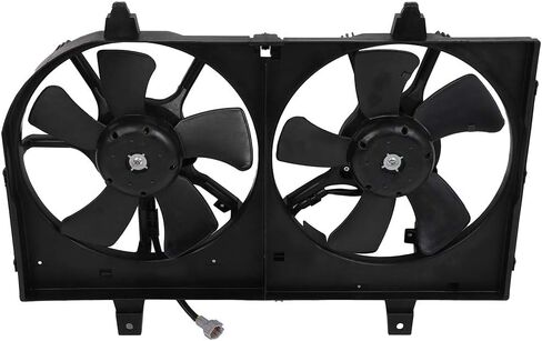 Radiator Cooling Fan Assembly Compatible with 2002-2004 for INFINITI for I35 3.5L, Black Radiator Fan Direct Fit Replacement for Engine Cooling Fan in Saudi Arabia