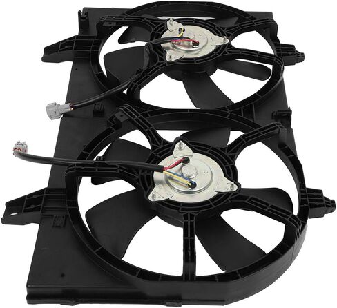 Radiator Cooling Fan Assembly Compatible with 2002-2004 for INFINITI for I35 3.5L, Black Radiator Fan Direct Fit Replacement for Engine Cooling Fan in Saudi Arabia