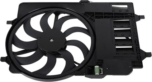Radiator Cooling Fan Assembly Compatible with 2002-2003 for Mini for Cooper 1.6L, Black Radiator Fan Direct Fit Replacement for Engine Cooling Fan in Saudi Arabia