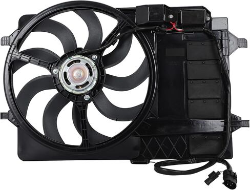 Radiator Cooling Fan Assembly Compatible with 2002-2003 for Mini for Cooper 1.6L, Black Radiator Fan Direct Fit Replacement for Engine Cooling Fan in Saudi Arabia