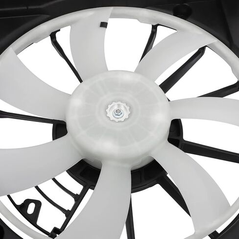 Radiator Cooling Fan Assembly Compatible with 2009-2012 for Toyota for RAV4 2.5L 2006-2008 for Toyota for RAV4 2.4L, Black&White Radiator Fan Direct Fit Replacement for Engine Cooling Fan in Saudi Arabia
