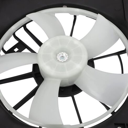 Radiator Cooling Fan Assembly Compatible with 2009-2012 for Toyota for RAV4 2.5L 2006-2008 for Toyota for RAV4 2.4L, Black&White Radiator Fan Direct Fit Replacement for Engine Cooling Fan in Saudi Arabia