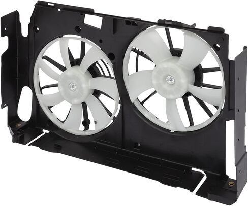 Radiator Cooling Fan Assembly Compatible with 2009-2012 for Toyota for RAV4 2.5L 2006-2008 for Toyota for RAV4 2.4L, Black&White Radiator Fan Direct Fit Replacement for Engine Cooling Fan in Saudi Arabia